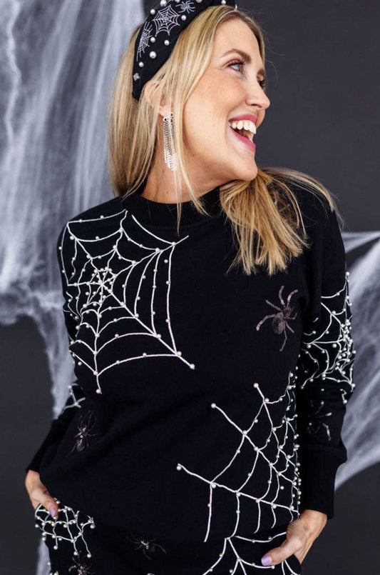 Pearl Webs Spider Sweatshirt | BRIANNA CANNON