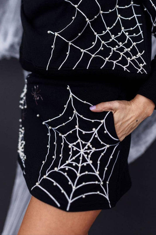 Pearl Webs Spider Skirt/Skort | BRIANNA CANNON