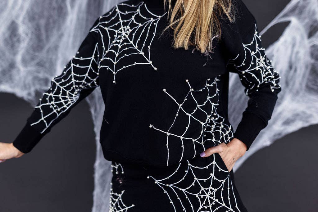 Pearl Webs Spider Sweatshirt | BRIANNA CANNON