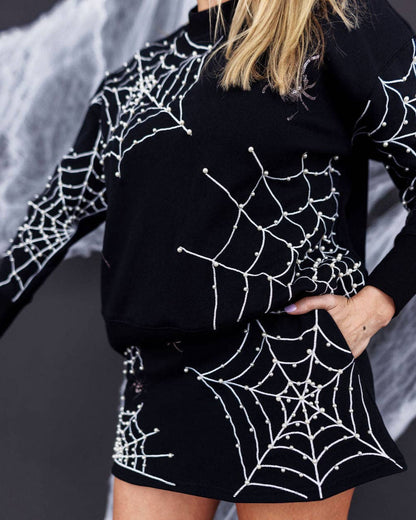 Pearl Webs Spider Sweatshirt | BRIANNA CANNON