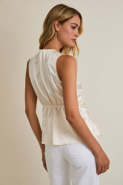 SATIN BOW TOP | EMERALD GREEN