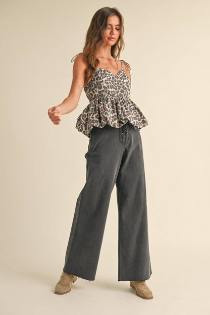 LEOPARD PRINT BALLON BOTTOM TOP