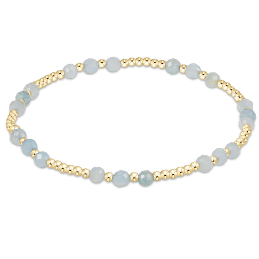 ENEWTON | GEMSTONE GOLD JOY 3MM BRACELET | AQUAMARINE