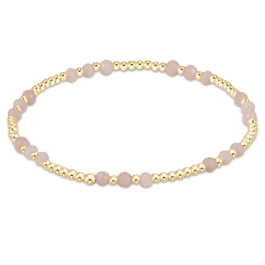 ENEWTON | GEMSTONE GOLD JOY 3MM BRACELET | PINK OPAL