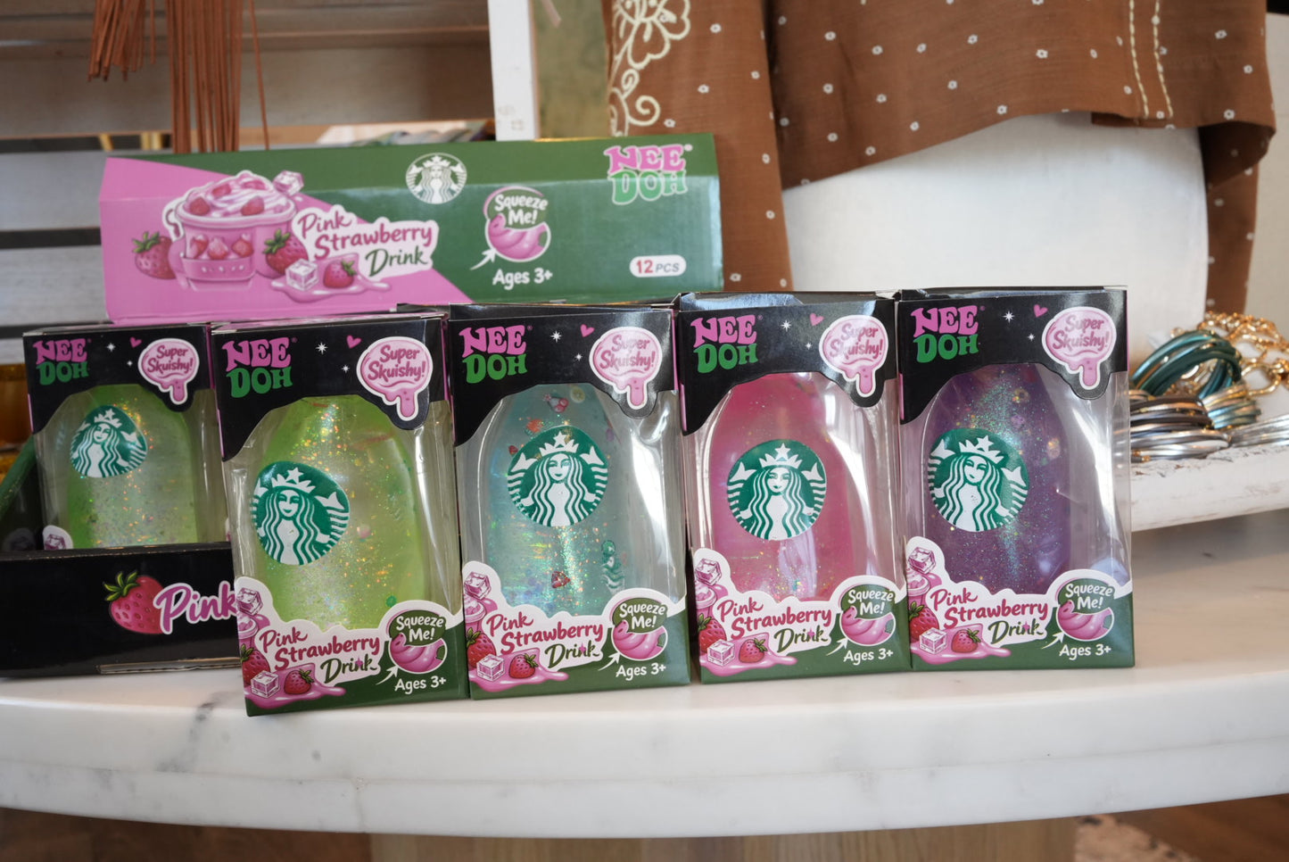 NEEDOH STARBUCKS PINK STRAWBERRY SQUISHY