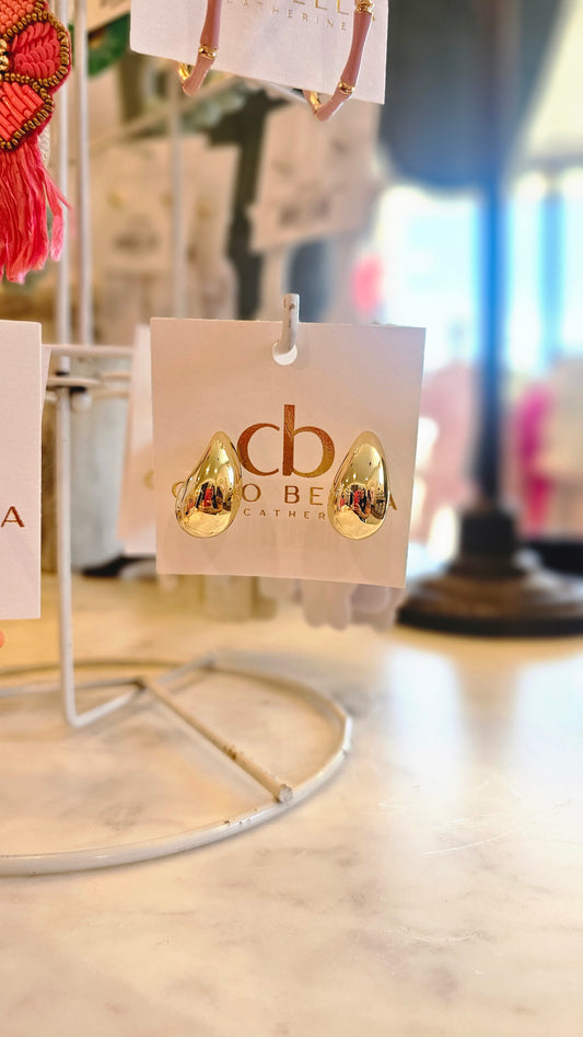 GOLD TEAR DROP EARRINGS