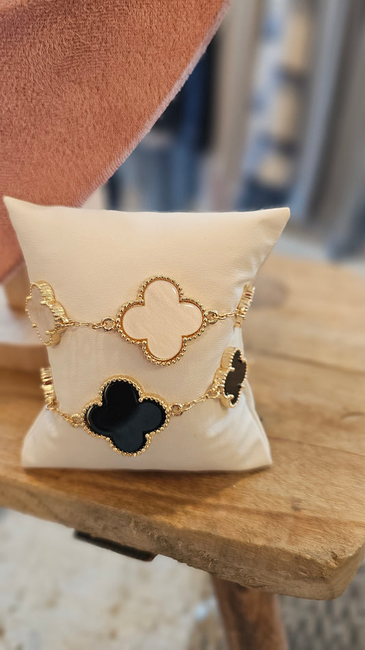 VAN CLEEF DUPE BRACELET WHITE