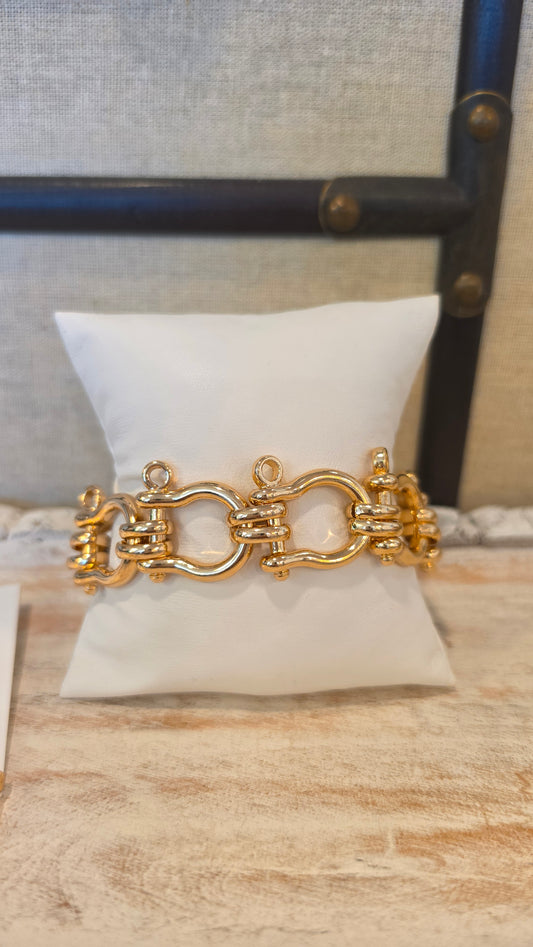 LARGE HORSE BIT EQUESTRIAN BRACELET