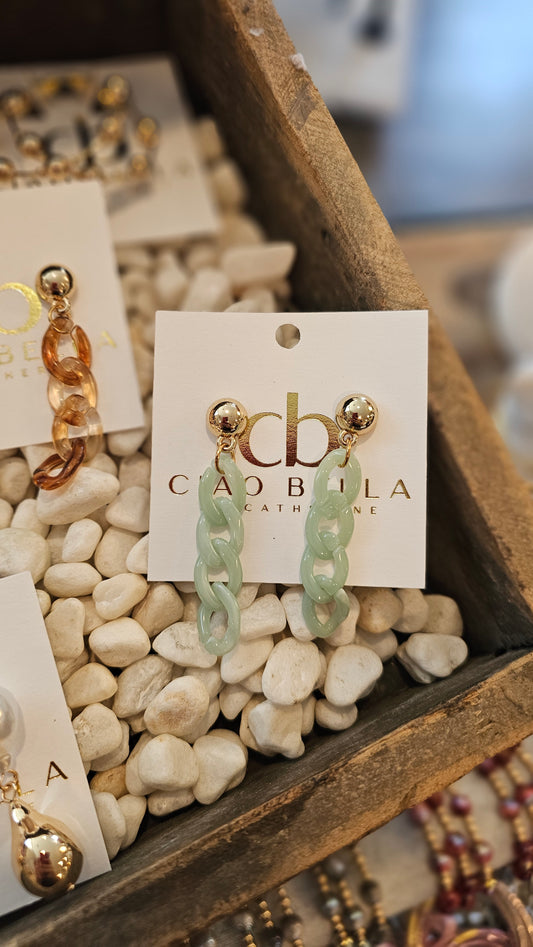 ACETATE CHAIN EARRING