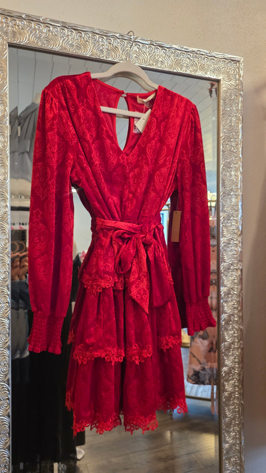 BURNOUT VELVET DRESS