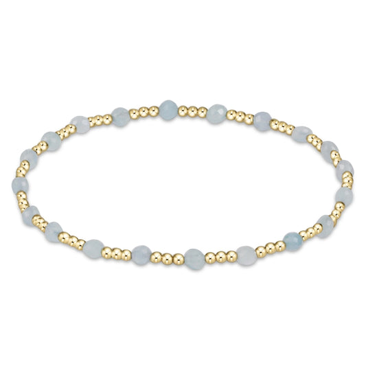 ENEWTON | GEMSTONE GOLD SINCERITY 3MM BRACELET | AQUAMARINE