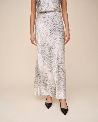 SLEEK BIAS MAXI SKIRT | SNOW TIGER | BELLA DAHL